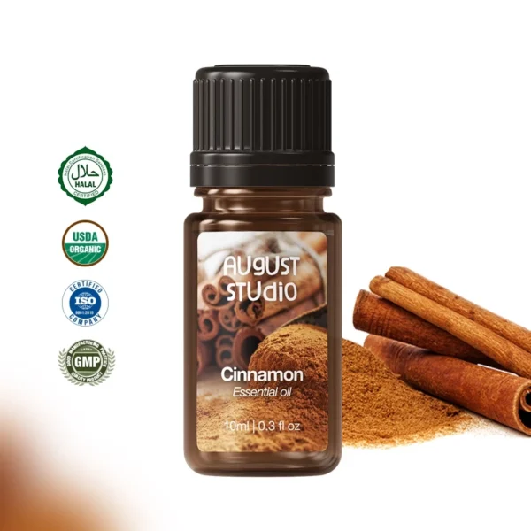 Tinh Dầu Thiên Nhiên Quế (Cinnamon) – August Studio | Ấm Nồng, Kháng Khuẩn, Khử Mùi Tự Nhiên