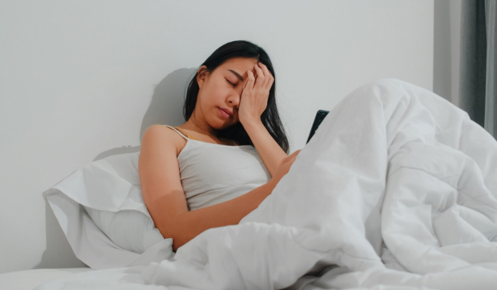 Thường xuyên trằn trọc, khó ngủ hoặc ngủ không sâu giấc