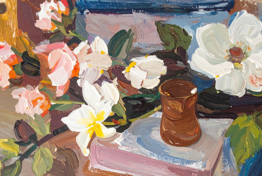 Hoa mộc lan xuất hiện trong tranh vẽ